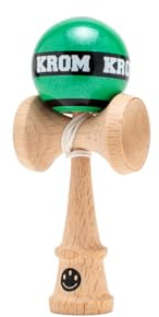 KROM Kendama Mikro Dunkelgrün – Mini Kendama in legno di faggio – Interamente giocabile – Formato tascabile – Per principianti e professionisti