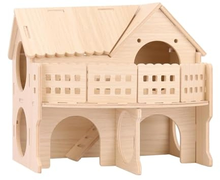 Hamster Etage, Mehrkammernhaus Hamster, Hamsters Zubehör, Hamsters Plattform mit abnehmbarem Dach, Spiel und Versteckhaus für Kleintiere wie Hamsterr