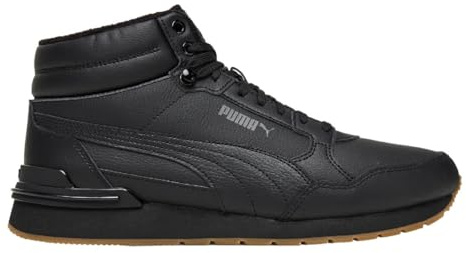 PUMA ST Runner V4 MID (40289301) Chaussures de sport pour homme, coupe haute, noires, confortables, fonctionnelles, à lacets, pour automne/hiver, confortables, élégantes, pour tous les jours, Noir