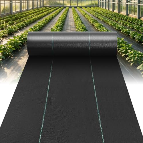RizzLeaf 3 FT x 300 FT Weed Barrier Landscape Fabric - 3.2OZ Heavy Duty Weed Blocker Garden Cloth with Permeability, Woven Weed Control Ground Cover for Gravel, Lawn, Flower Bed