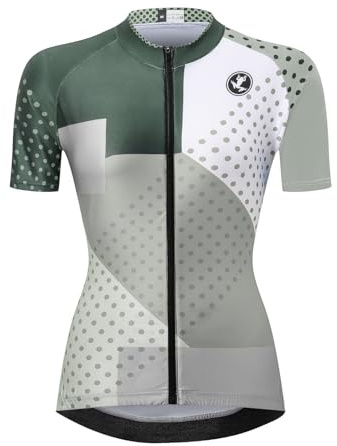 UGLY FROG Damen Kurzarm, Fahrradtrikot Atmungsaktiv Rennrad Trikot Schnell Trocknen Fahrrad Shirt mit 3 Taschen für Frauen Outdoor Sport