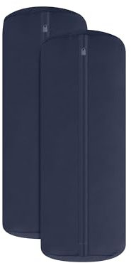 npluseins Doppelpack Jersey Nackenrolle-Kissenbezug - Uni Kissenhülle 1389.1908, ca. 40 x 15 cm, Navy