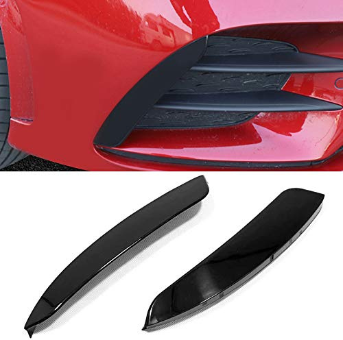 für A Klasse W177 AMG Line 2019-2022 Exterieur Vordere Kühlergrill Dekor 2 Stück ABS Kunststoff (Schwarz glänzend)