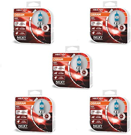 5x Osram Night Breaker® Laser HB3 Next Generation, 5x Duo Box (je 2 Lampen)