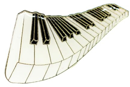 Miniblings Keyboard Welle Pin Brosche Instrument Klavier MINI - Handmade Modeschmuck I Anstecknadel Button Pins