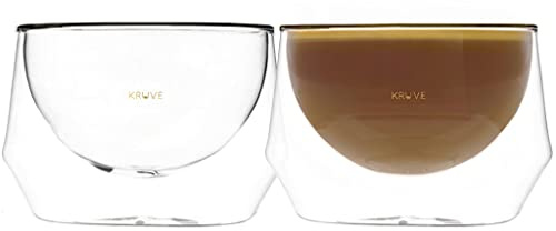 Imagine Lot de 2 verres à lait faits main à double paroi 250 ml