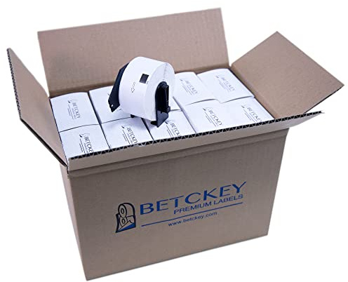 BETCKEY - 20 Rotoli DK-11208 Etichette per Indirizzi Compatibile con Brother, 38mm x 90mm, 8000 Etichette per Stampanti di Etichette Brother QL