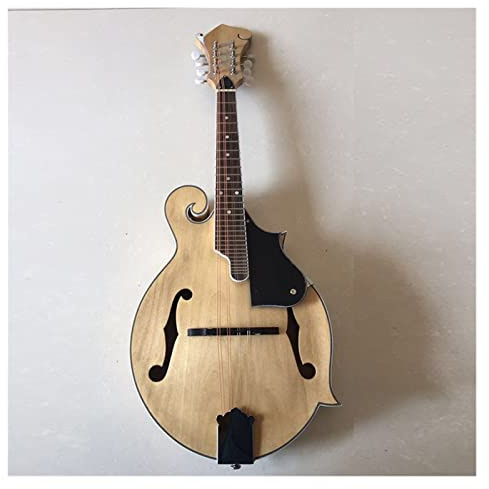 ZENGXUE F Type Mandolin 8 String Instrument Japanese Style Basswood Rosewood Is Suitable For Novices Mandolin Musical Instrument (Color : Wood color)