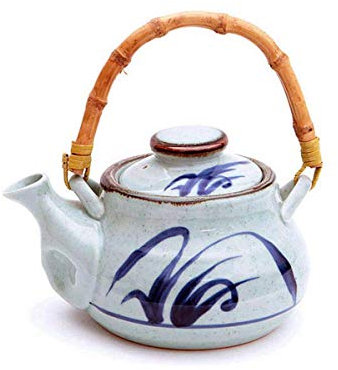Poterie Petite Théière Théière en Céramique De Grande Capacité Théières À Poignée en Bambou De Style Coréen Service À Thé Kung Fu Bouilloire De Restaurant Japonais Vaisselle À Thé en Porcelaine B (C