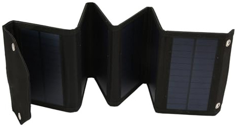 Chargeur Solaire Pliable, Chargeur de Panneau Solaire Pliable 6 Ports USB 28 W étanche Beau pour la Randonnée (Noir)