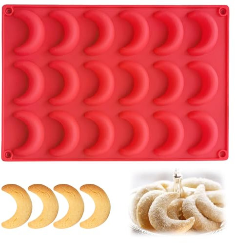 Niuhong 18 Holes Vanilla Cumferl Baking Mould Silicone Flexible Mould Chocolate Cake Mould Baking Tray Non-Stick Pastry Baking Moulds Biscuits Bread Baking Mat Silicone Mould Cake Mould Chocolate