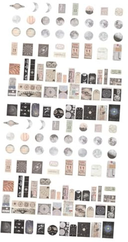 NUOBESTY 2sets DIY Scrapbooking Stickers Decorative Material Papers Adhesive Planner Decals Diary Stickers Fun for Boys and Girls