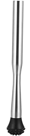OUNONA Crushed Stainless Steel Muddler Sturdy Swizzle Sticks for Cocktail Mixing for Bar Supplies and Ice Muddling
