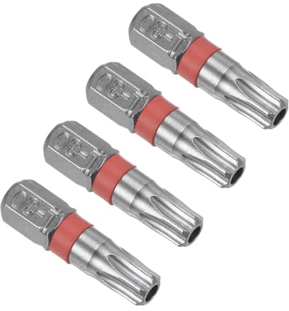 CoCud Punta Cacciavite Torx Magnetiche T30 Lunghezza 25mm 1/4 Attacco Esagonale Acciaio S2 Stella 6 Punti Trapano Avvitatore Antimanomissione - (Applicazioni: per Riparazioni Auto) 4pz