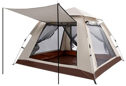 predolo Campingzelt, Reisezelt, Up Zelt, Schnell Aufzubauendes Strandzelt, Belüftet, Einfach zu Verwenden, Leicht, mit 4 Türen, Kuppelzelt, Zusammenklappb, 240cmx240cmx154cm