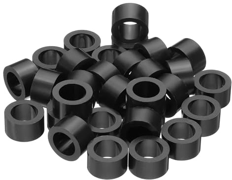 PATIKIL Entretoises rondes en ABS pour prises électriques M12, 30 pièces ID de 12,2 mm, OD de 18 mm, longueur de 10 mm sans filetage, entretoises pour interrupteur et prise pour vis M12