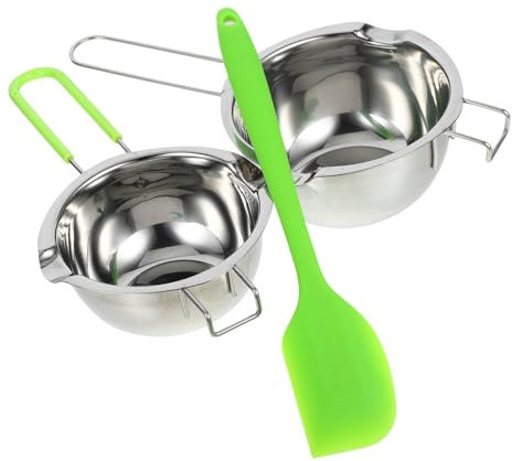 Cabilock Olla para Baño María De Acero Inoxidable para Derretir Chocolate Mantequilla Dulces Queso Y Repostería