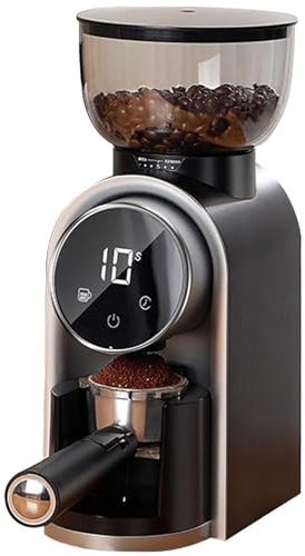 Molinillo de café eléctrico, Molinillo de café en Grano de Capacidad de 250 g eléctrico para Uso doméstico, Molinillo de café en Grano Ajustable con Pantalla táctil con 25 configuraciones precisas