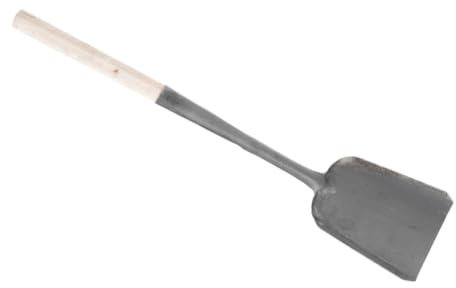 Kaminascheschaufel mit Langem Stiel, Holz und Eisen, Leicht | Schaufeln von Kohle und Asche, Bequemer Griff, für Ofen und Kamin, Reinigungsschaufel Zuhause