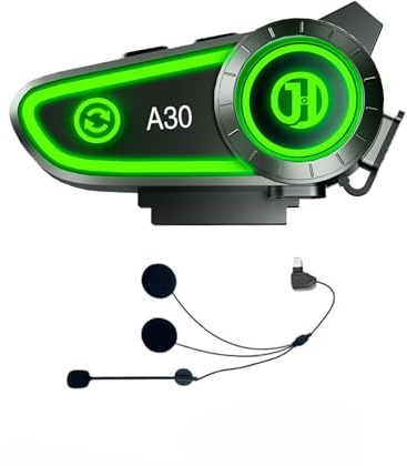JZAQ Auriculares Bluetooth para casco de motocicleta, control de música con respuesta automática, 120 horas de reproducción, sistema de alta calidad de sonido, ultrafino, ciclismo, esquí, equitación
