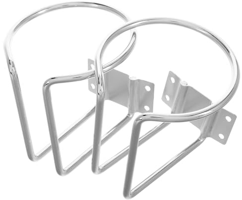 GALPADA 2pcs Wall Mount Cup Holder for Car Truck Boat Silver Multifunctional Drink Holder Versatile for Beverage Bottles Beer Cups Stylish Vehicle Interior Accessory