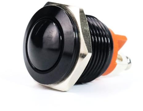 Interruptor pulsador de 16 mm NC normalmente cerrado, mini interruptor eléctrico momentáneo 1NC, interruptores metálicos pequeños de arranque y parada, 1 unidad(Silver shell,Ball Head)