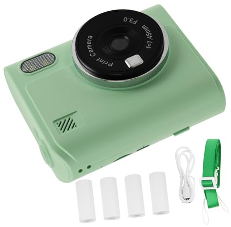 DIYEAH Instant Print Camera for Portable Mini Digital Camera with Thermal Printing Design and Print Paper for Birthday Parties and Fun