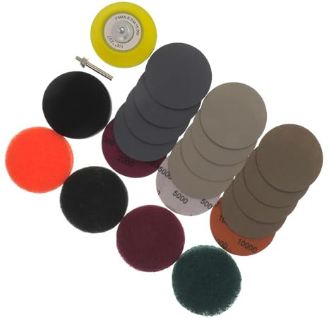 21 Pz MultiGrit Carta vetrata Pad Set Lucidatura Dischi Abrasivi Auto Faro Restauro Accessori Auto Faro Restauro Carta vetrata Set