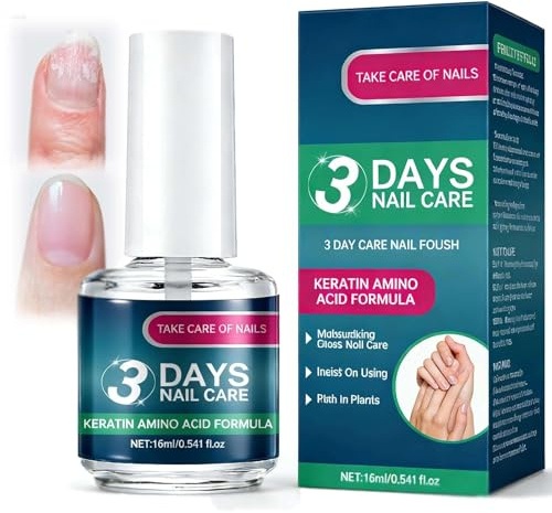 3 Days Nail Care,Nail Care Oil with Keratin Amino Acids, 16ml Daily Nails Strengthening & Nourishment for Healthy Nails, 1PC