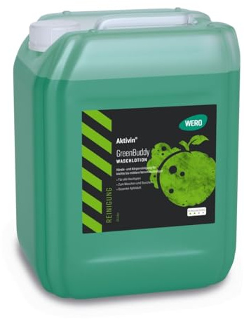 Aktivin® GreenBuddy Waschlotion 10 Liter in Kanister | Handreiniger für leichte bis mittlere Verschmutzungen, sanft zur Haut, frischer Apfelduft