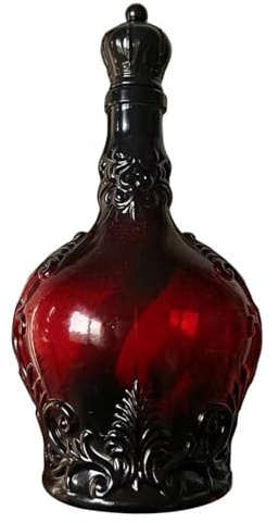 Botella de whisky de 350 ml, copa de vino gótica de vampiro, botellas de vidrio de whisky, colección de bar de Halloween, hogar, papá, hombres, cocina, comedor, fiesta de cumpleaños, boda, vacaciones