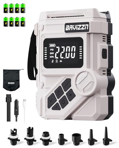 BAVIZZN Sup Pumpe Elektrische Akku 22PSI Elektrische Sup pumpe Mit Akku 59.2WH 12DC Typ-C-Anschluss Inflator & Deflator für Paddle-Board,Boot,Kayaks,Wassersport