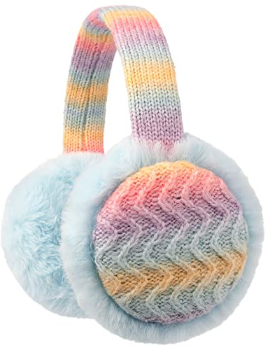 Zeltauto Kids Earmuffs Knit Ear Warmer Winter Warm Plush Ear Muffs for Girls and Boys (Wathet)