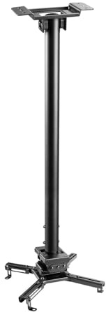 KIMEX - Support vidéoprojecteur - Fixation au Plafond - Hauteur Ajustable 75-115cm - Coloris Noir - 052-3021