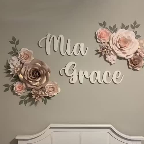 Personalisiertes individuelles Holz-Namensschild – Schriftart Baby Namensschild für Kinderzimmer und Wanddekoration – bemalter Holzbuchstabe Kinderzimmer Dekor