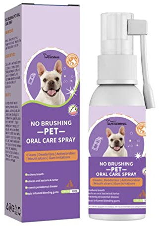 Pet Clean Teeth Cleaning Spray for Dogs & Cats, Dog Mouthwash Pet Oral Spray Clean Teeth, Oral Spray for Dogs Teeth 2023 New Fresh Breath for Dogs (50ml)