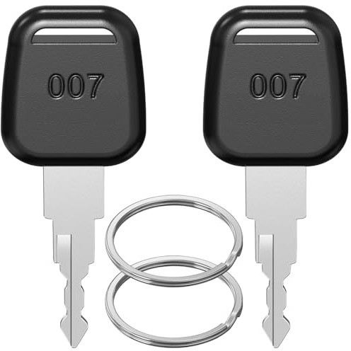 Ancable TSA007 Lot de 2 clés de bagage multifonctions compatibles avec serrures TSA, valise, serrure à mot de passe en acier, noir