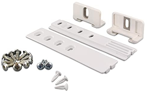 DEKAROX Kit de montage de porte universel pour Liebherr 9086322 Miele 187872 pour porte coulissante dans réfrigérateur congélateur - Avec charnières, supports, vis, rails, pièces d'accouplement,