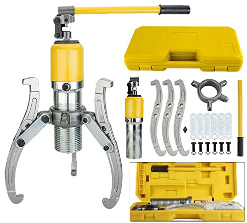 Kanbihao 20T 3-arm hydraulisk avdragare, hydraulisk hjulnavdragare polhjulsavdragare, hydraulisk lageravdragare, verktygsset för att dra nav, flänsar, kugghjul