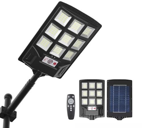 Lenlun 300W solarlampen für außen mit Bewegungsmelder, 300000LM 6500K LED Solar-angetriebener IP65 wasserdichte Wandlampe Sicherheitslicht für Garten, Hof, Veranda