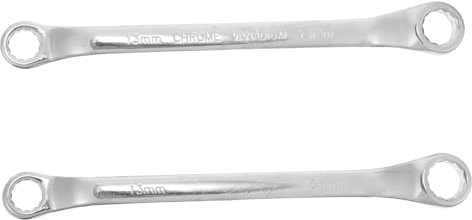 Veemoon 2pcs Chrome Vanadium Steel Ratcheting Wrench Spanners for Tight Spaces Long Studs
