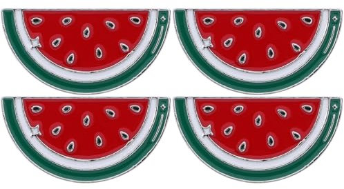 Amosfun Broche PastèQue En Alliage ÉMaillé Rouge Lot De 4 Pour Femme - Accessoire De DéCoration ÉCharpe Cardigan - IdéAl Cadeaux FêTe