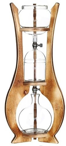 Wiederverwendbarer Tropffilter, Kaltgebrüh-Kaffeemaschine, 600 ml, Doppelventilturm mit verstellbarem Tropfer – Kaffeeliebhaber