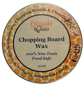 Chopping Board Natural Bee Wax Polish, Natural Clear Wax/Board Butter/Board Oil/Board Conditioner (30 ml)