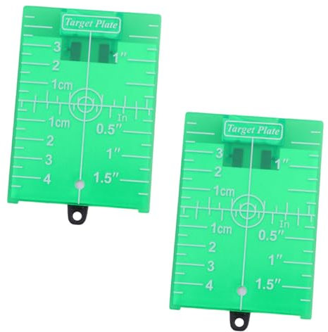 Housoutil Grüne Magnetische Bodenplatte Mit Ständer Und Skala Reflektierende Laser Zieltafel Aus Robustem Material Für Kreuzlinienlaser Ausrichtung Und Messungen