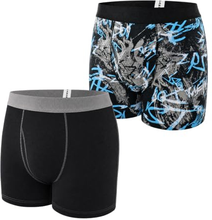 Carer 2er Pack Herren Inkontinenz-Boxershorts mit 100 ml Saugfähigkeit | Baumwolle Wiederverwendbare Inkontinenz Pants Männer Wie normale Unterwäsche ergonomischem Design für leichte Blasenschwäche