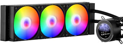 VEVOR CPU-Flüssigkeitskühler, AIO-CPU-Wasserkühler – 3x 120 mm PWN-Lüfter & Pumpe, PC-Wasserkühlung mit 5,3 cm LCD-Display & ARGB-Licht, für Intel 115X/1366/2011/1700/1200, AMD AM4/AM5