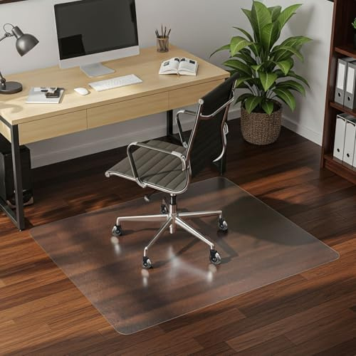 COSYLAND Anti-Slip Frosted Mat for Office Chair on Hardwood Floor - Heavy Duty Under Desk Rug for Rolling Chair - Home Office Floor Protector (120 x 90 CM, 48x 36)