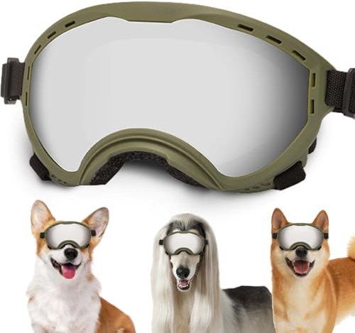 Hundebrille mit verstellbarem Band, UV-Schutz, windgeschützte Welpen-Sonnenbrille Ideal zum Schutz der Hundeaugen – Weiche, Bequeme Hundebrille