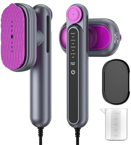 Trsaow Handheld Travel Steamer for Clothes 110-240V Dual Voltage Clothes Steamer with 90° Rotatable Head 2 in 1 Portable Mini Steamer & Iron 3 Modes Fast Heat Up Garment Steamer for Global Travel Home